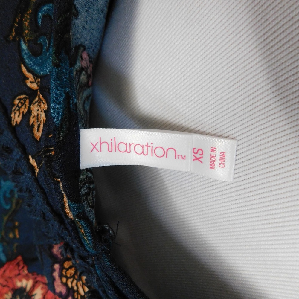 Xhilaration Navy Blue - Floral Dress - Picture 6 of 7